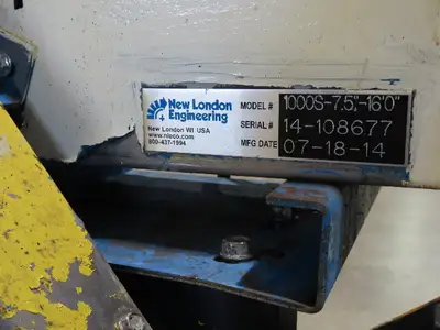 New London Engineering 7.5"x16' Plastic Roller Belt Accumulating Conveyor 30 FPM