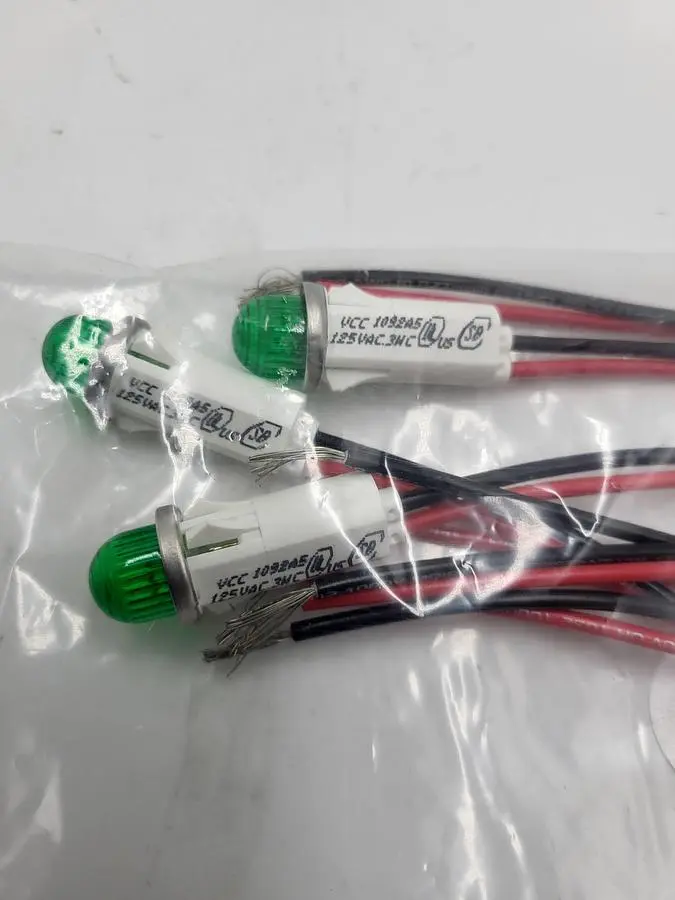 New | in-Stock INDICATOR LIGHT VCC 1092A5-125VAC - VCC GREEN PANEL LIGHTS Indicators | ND Industrial Surplus #1225393