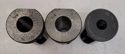 ROTARY TOOL HOLDER BUSHING SET OF 3 - VARIOUS SIZES (1 - 1/2, 2 – 3/4)