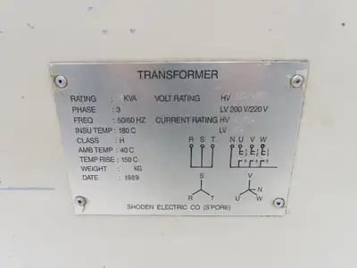 Shoden - Stepdown Transformer 16KVA 3ph HV 460 LV 220V Neutral