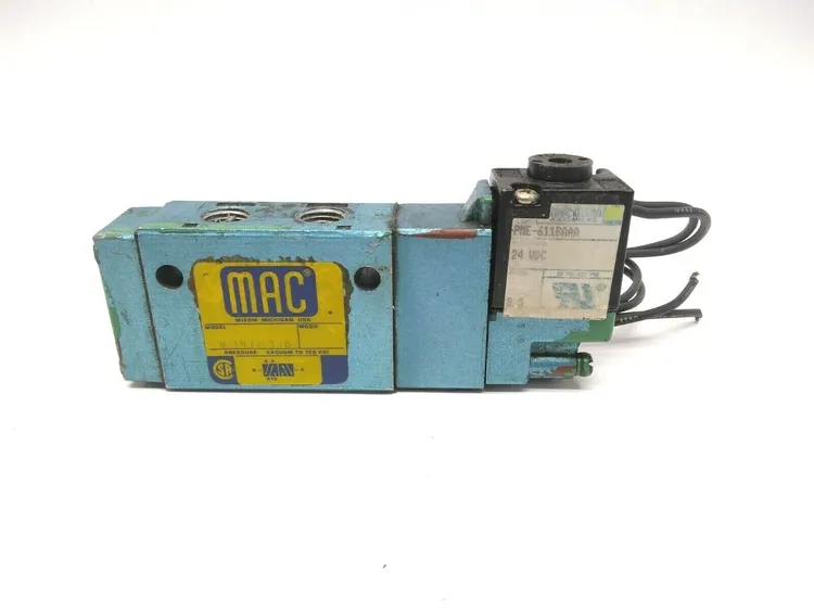 Used MAC VALVES SOLENOID VALVE WITH PME-6111BAAA 24VDC Solenoid Valves | Maverick Industrial Sales #1115427
