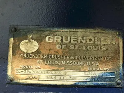 USED GRUENDLER 36-2 PAPERSHREDDER