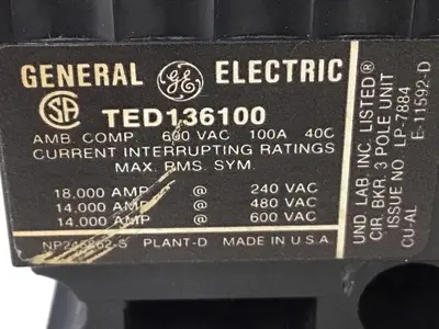 USED GENERAL ELECTRIC / GE TED136100