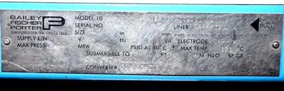 NEW BAILEY FISCHER PORTER MODEL 10 FLOW METER D1477SH11PA19KY12A1122C1