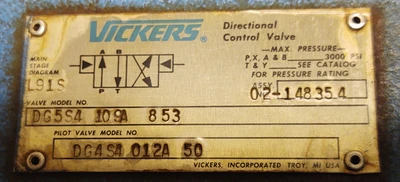 NEW Vickers DG5S4 108C E 51
