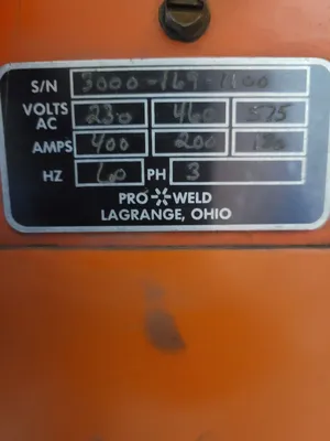 USED PRO WELD ARC 3000