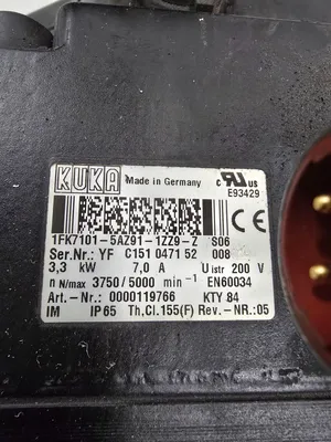 USED KUKA 1FK7101-5AZ91-1ZZ9-Z
