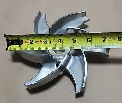 *PREOWNED* Stainless Centrifugal Pump Impeller 6-Vane 22mm Bore + Warranty!