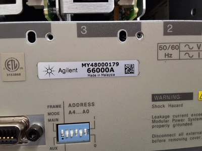 AGILENT 66000A MPS MAINFRAME WITH (2) 66101A AND (2) 66102A MODULES