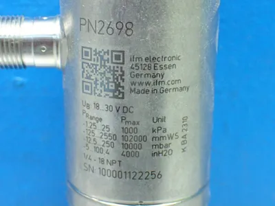 Used IFM PN2698 Pressure Transmitters Ohio US | HGR 24 #1070021