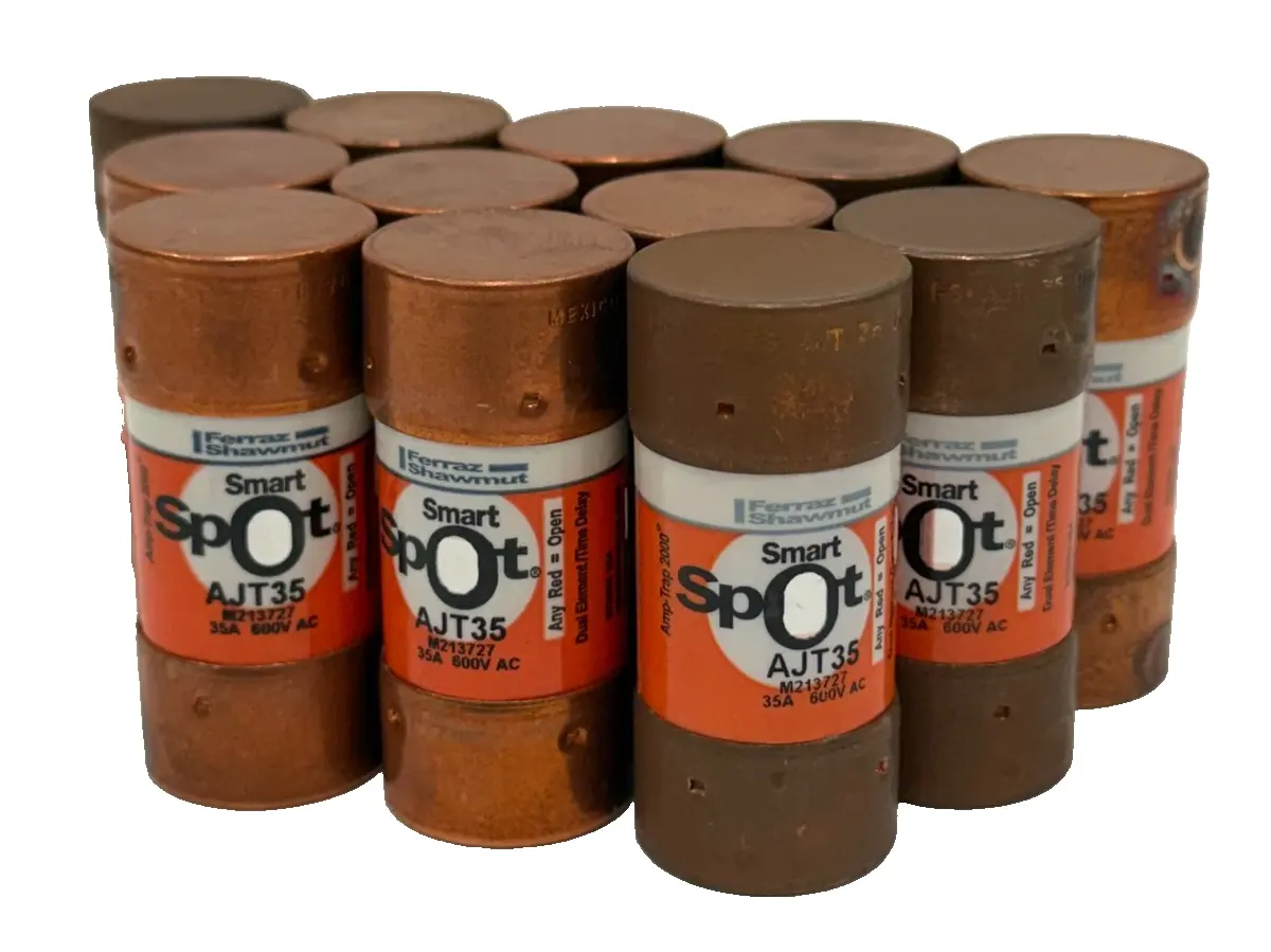 NEW LOT OF 12 FERRAZ SHAWMUT AJT35 FUSES 35A 600V