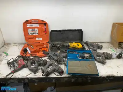 Assorted Powered Tool Lot Including (1) Paslode Framer with Battery, Charger, and Case, (1)...