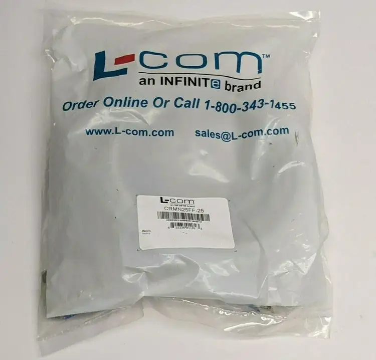 New | in-Stock L-Com CRMN25FF-25 Cable & Wire Michigan US | Maverick Industrial Sales #1396692