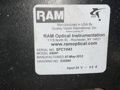 Used 2012 QVI / RAM OPTICAL SNAP 2D Vision Measuring Systems Ohio US | HGR 24 #1545418
