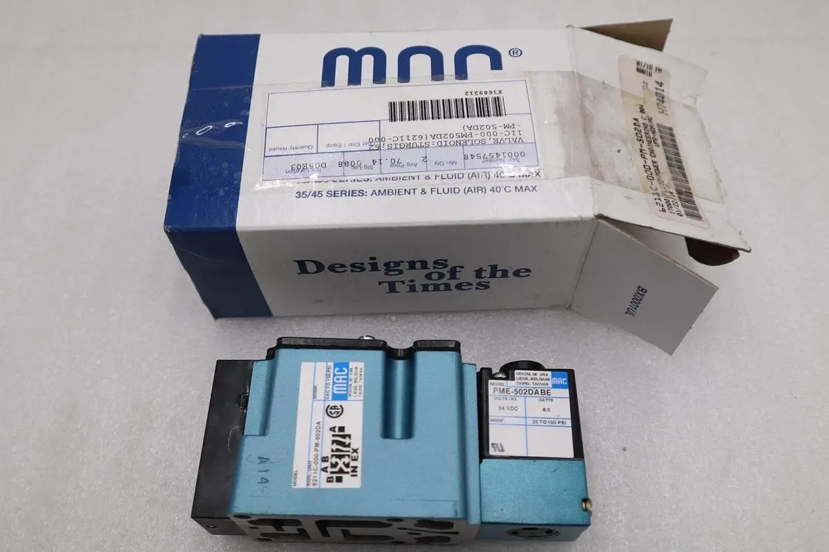 MAC  6211C-000-PM-502DA W/ PME-502DABE SOLENOID VALVE 6200 SERIES NEW IN BOX