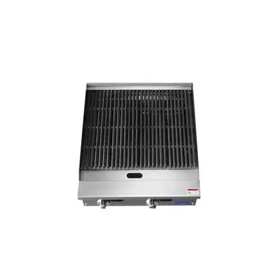 New | in-Stock Atosa New Atosa ATCB-24 HD 24" Countertop Gas Char-rock Broiler with Total 70,000 BTU Broilers Illinois US | Falcon Restaurant Supply #1375287