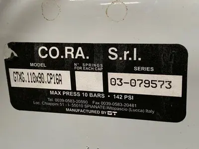 CO.RA. S.r.l. GTXG.110x90.CP16A Rack and Pinion Rotary Actuator Poligonal Key