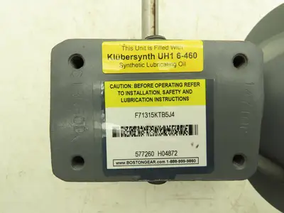 Boston Gear F71315KTB5J4 Worm Gearbox 15:1 Reducer .66Hp 116rpm 56C RH Output