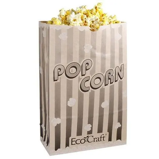 Bagcraft Papercon 300614 7 1/2" x 3 1/2" x 11 3/4" 170 oz. EcoCraft Popcorn Bag