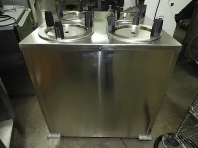Used Delfield Used 27" Delfield CAB4-650 Mobile Enclosed Four Stack Dish Dispenser 288 Plates Restaurant Equipment (Miscellaneous) Illinois US | Falcon Restaurant Supply #1376503