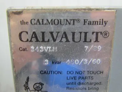 Myron Zucker 343VLM Calvault Capacitor 480V 3Ph 60Hz 3KVR