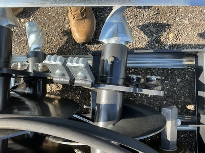 New JCT Hydraulic Auger Skid Steer Attachment, Universal Quick Attach, comes with 8”, 12”, and 18” a...