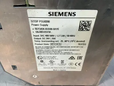 Used SIEMENS 6EP34368SB000AY0 DIN Rail Power Supplies Ohio US | HGR 24 #1520818