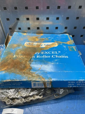 NEW WHITNEY RENOLD Roller Chain 50riv 5/8” Pitch