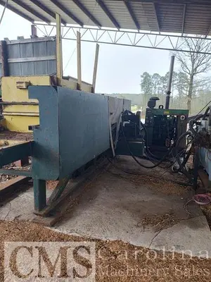 USED JACKSON SHAVING MILL, KNIFE GRINDER, LOG DECK AND CONVEYOR