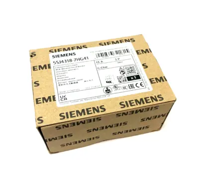 USED SIEMENS MINIATURE CIRCUIT BREAKER 3-POLE 15A C-CHAR.