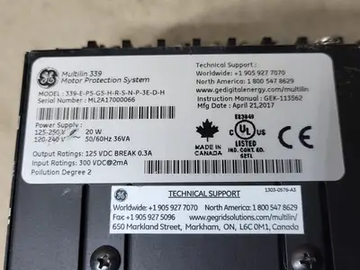 USED GENERAL ELECTRIC 339-E-P5-G5-H-R-S-N-P-3E-D-H