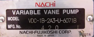 NEW NACHI VDC-1B-2A3-U-6071B VANE PUMP VDC1B2A3U6071B