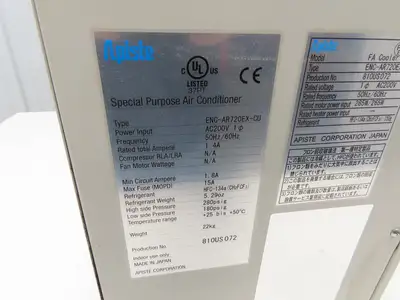 Apiste ENC-AR720EX-CU Control Panel FA Cooler Heat Exchanger 200VAC 1Ph