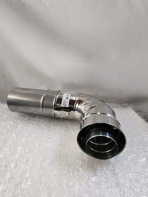 DOUBLE WALL STAINLESS STEEL ELBOW SSD4'' 90 DEG