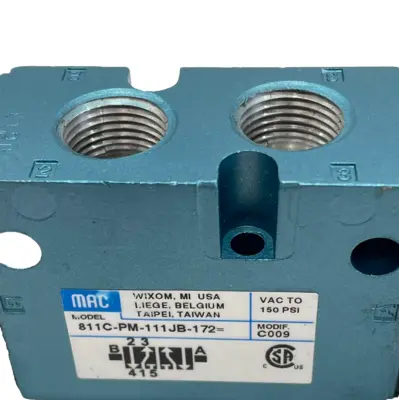 NEW MAC VALVES 811C-PM-111JB-172 SOLENOID VALVE 150 PSI 811CPM111JB172