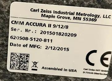 2015 ZEISS ACCURA 2  9/12/8 Coordinate Measuring Machines | Machnet (2)