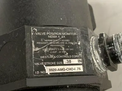 USED 3 ITT PURE-FLO SHEROTEC STAINLESS STEEL VALVES W/ POSITION MONITOR 3/4" SANITARY