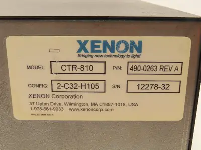 Xenon CTR-810 RC 800 UV Vis Pulsed Lighting System Controller 2-C32-H105 Config