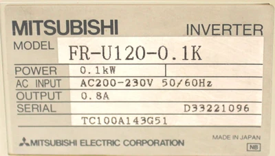 Mitsubishi FR-U120-0.1K Inverter