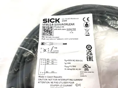 New | in-Stock SICK Sensor/Actuator Connection Cable M8 4-Pin Cable & Wire Michigan US | Maverick Industrial Sales #1397478