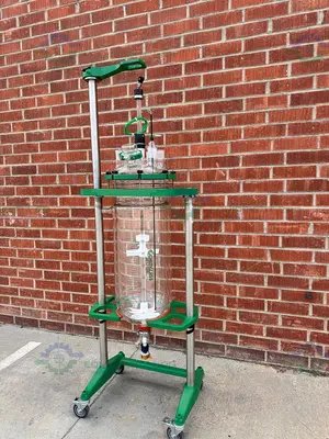 New | in-Stock CHEMGLASS 50 LITER JACKETED GLASS REACTOR W/ ZERO DEAD SPACE DRAIN VALVE MFG 20 Reactors California US | Equipment Lab #1266141