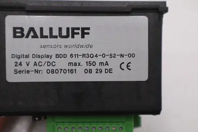BALLUFF BDD 611-R3Q4-0-52-N-00 DIGITAL DISPLAY 6 DIGIT STOCK K-664-C