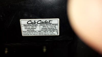 2008 Cub Cadet Volunteer 750