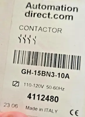 NEW AUTOMATION DIRECT GH15BN-3-10A CONTACTOR GH-15BN3-10A GH15BN310A GH15