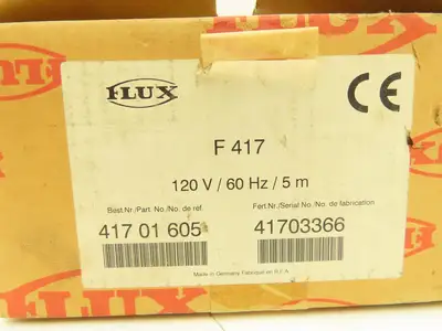 Flux F 417 Motor 120V 60Hz For Drum Container Pump Single Speed