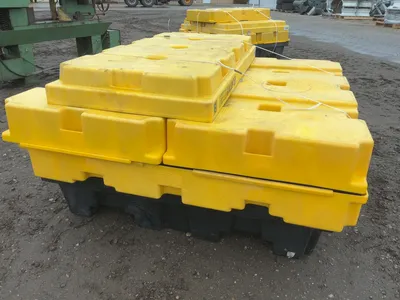 (5) Spill Containment Skids for Barrels, three two drum approx. 2’x4’ and two four drum approx. 4’x4...