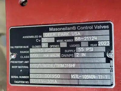 New | in-Stock 2023 MASONEILAN 88-21114 Valves/Fittings British Columbia CA | Lenmark #1440771