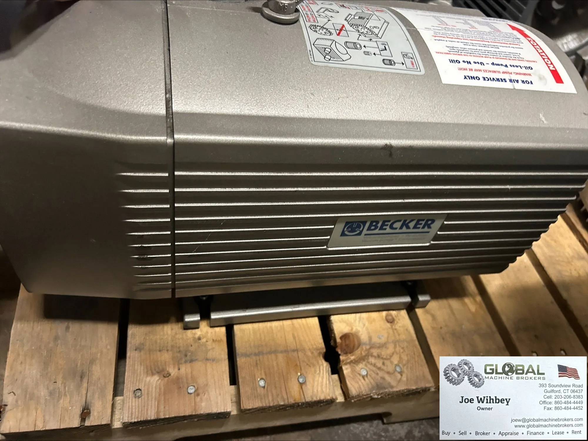 Becker VT 4.40 Rotary Vane Vacuum Pump 2Hp 28-SCFM