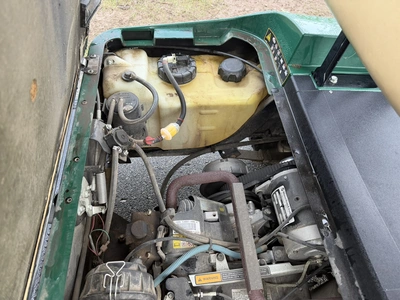 (1) 2017 E-Z-Go golf cart with a Kawasaki gas engine, model 625111G01, includes canopy, ball cover, ...