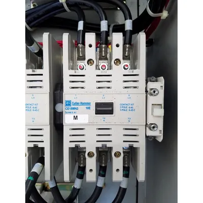 Used electrical panel with cuttler-hammer main breaker and bypass contactors